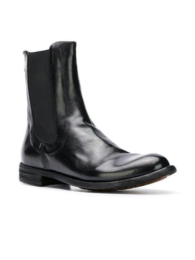 Shop Officine Creative Zipped Back Chelsea Boots In Black