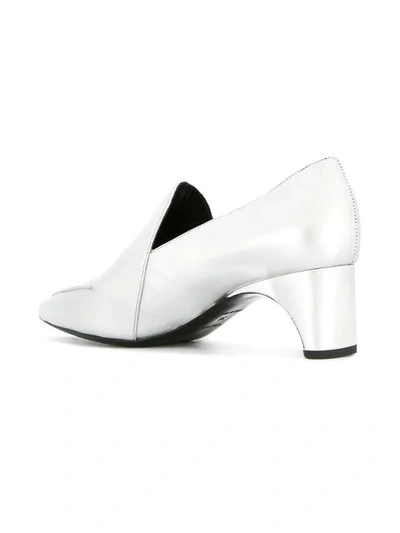 Shop Pierre Hardy Heeled Loafers In Silv