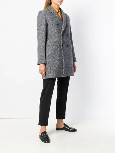 Shop Apc A.p.c. Joan Double-breasted Coat - Blue