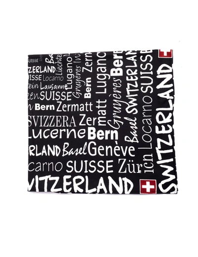 Shop Vetements 'switzerland' Fleece Scarf In Black