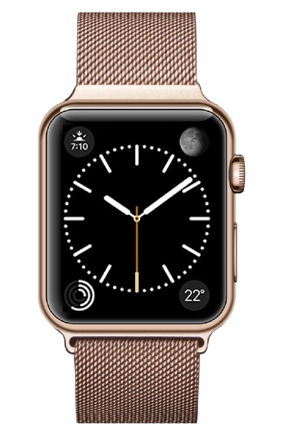 Shop Casetify Mesh Apple Watch Strap, 38mm In Rose Gold