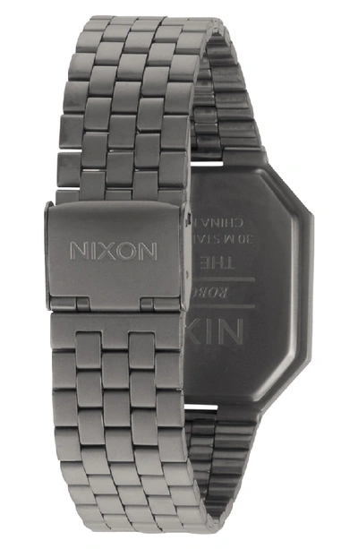 Shop Nixon Rerun Digital Bracelet Watch, 39mm In Gunmetal