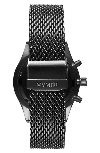 Shop Mvmt Cascade Mesh Strap Watch, 42mm In Black/ Gunmetal