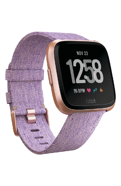 Shop Fitbit Versa Special Edition Smartwatch In Lavender