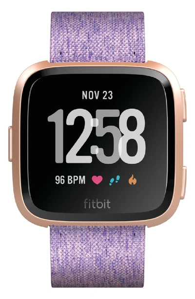 Shop Fitbit Versa Special Edition Smartwatch In Lavender
