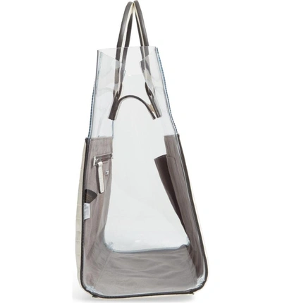 Shop Vince Camuto Clea Faux Leather Tote - White In Snow White