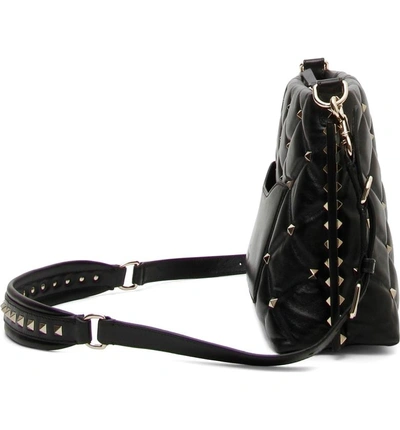 Shop Valentino Candystud Quilted Leather Shoulder Bag - Black In Nero