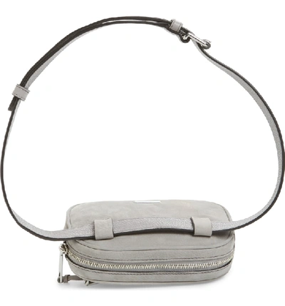 Shop Rebecca Minkoff Blythe Leather Belt Bag In Grey