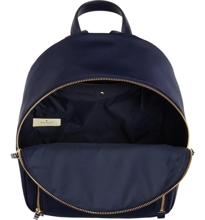 Shop Kate Spade Watson Lane - Hartley Varsity Stripe Nylon Backpack - Blue In Rich Navy