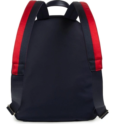 Shop Kate Spade Watson Lane - Hartley Varsity Stripe Nylon Backpack - Blue In Rich Navy