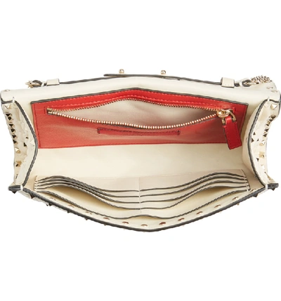 Shop Valentino Rockstud Matelasse Quilted Leather Shoulder Bag - Ivory