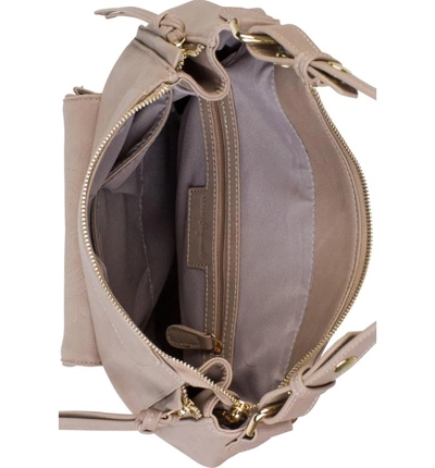 Shop Urban Originals Wild Flower Vegan Leather Backpack - Beige In Taupe