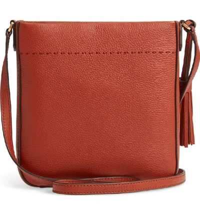 Shop Tory Burch Mcgraw Leather Crossbody Tote - Brown In Desert Spice