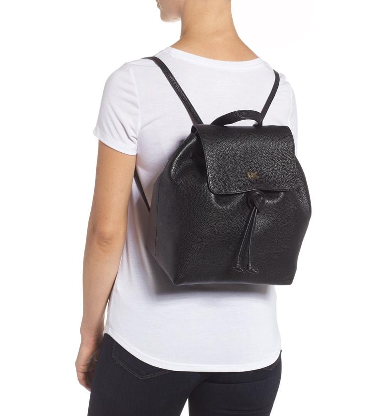junie medium pebbled leather backpack