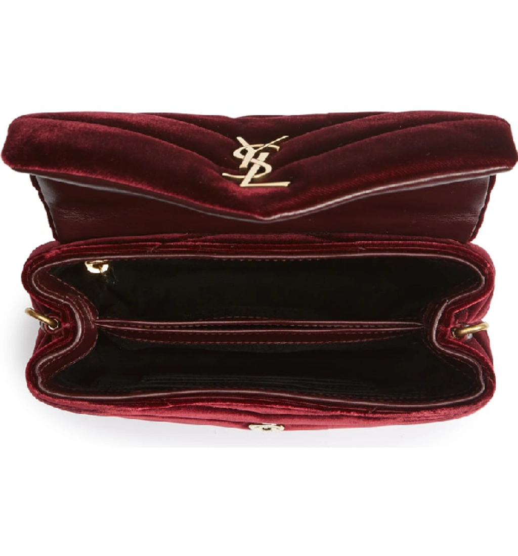 Ysl toy loulou velvet burgundy hotsell