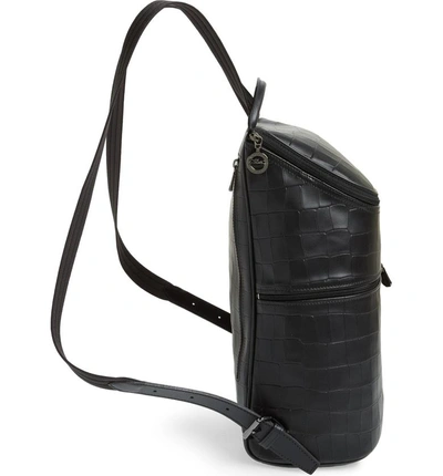 Shop Longchamp Large Leather Backpack In Black