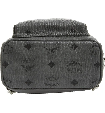 Shop Mcm 'x-mini Stark Side Stud' Convertible Backpack - Grey In Phantom Grey