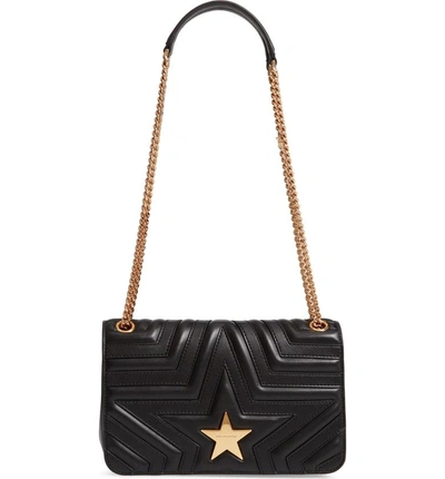 Shop Stella Mccartney Star Faux Leather Crossbody Bag - Black