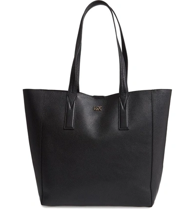 Shop Michael Michael Kors Large Leather Tote In Black