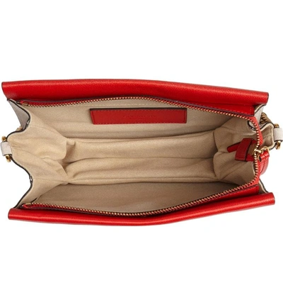 Shop Givenchy Cross 3 Leather Crossbody Bag - Red In Poppy Red/ Sand