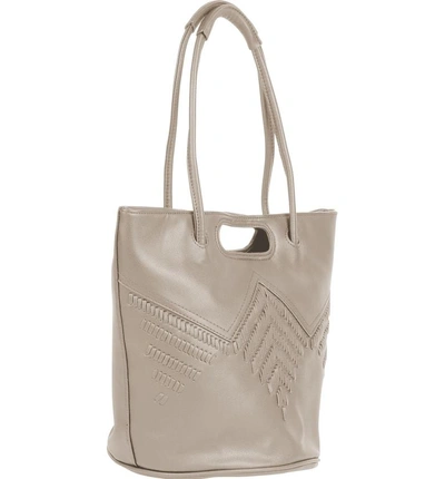 Shop Urban Originals Style Vegan Leather Tote Bag - Beige In Taupe