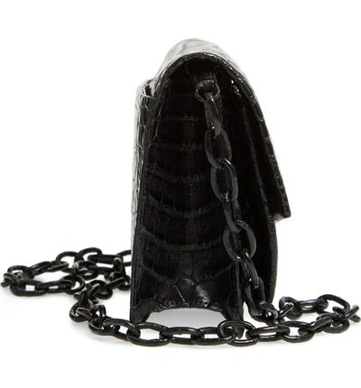 Shop Nancy Gonzalez Medium Genuine Crocodile Bag - Black In Black Matte