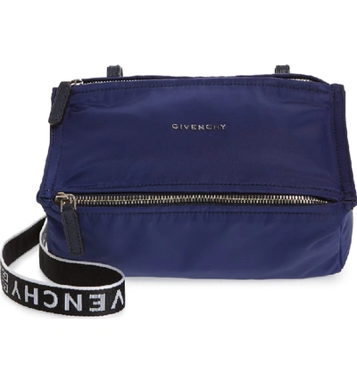 Shop Givenchy Mini Pandora Nylon Shoulder Bag - Blue In Dark Blue