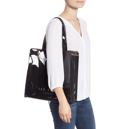 Shop Ted Baker Auracon Bow Icon Tote - Black