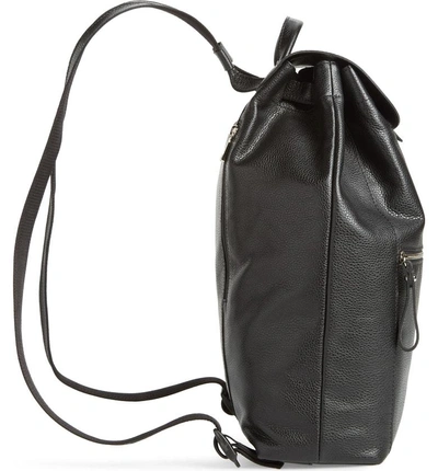 Shop Longchamp Veau Leather Backpack In Black