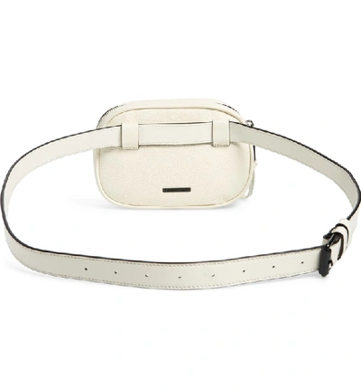 Shop Rebecca Minkoff Blythe Leather Belt Bag - White In Antique White