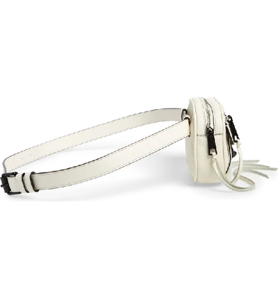 Shop Rebecca Minkoff Blythe Leather Belt Bag - White In Antique White