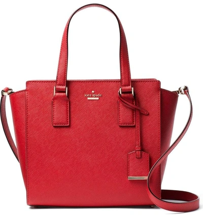 Shop Kate Spade Cameron Street - Small Hayden Leather Satchel - Red In Heirloom Red