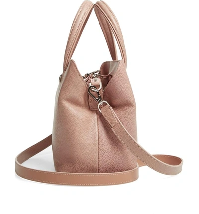 Shop Longchamp Le Foulonne Zip Around Leather Tote - Beige In Greige