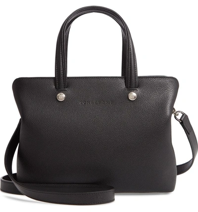 Shop Longchamp Le Foulonne Zip Around Leather Tote In Black