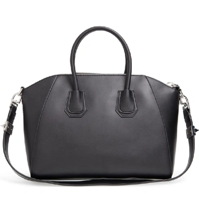 Shop Givenchy 'medium Antigona' Leather Satchel - Black