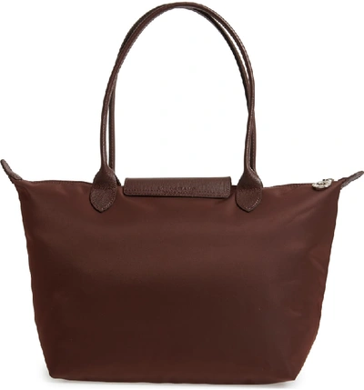 Shop Longchamp Small Le Pliage Neo Nylon Tote - Brown In Chocolate