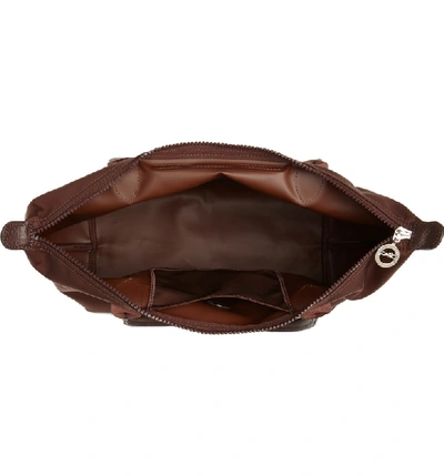 Shop Longchamp Small Le Pliage Neo Nylon Tote - Brown In Chocolate
