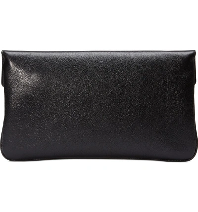 Shop Gucci Broadway Crystal Gg Leather Envelope Clutch - Black In Nero Multi