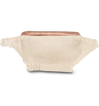 Shop Jansport Hippyland Fanny Pack - Pink In Rose Gold