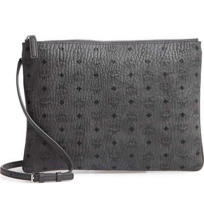 Shop Mcm Visetos Original Pouch - Grey In Phantom Grey