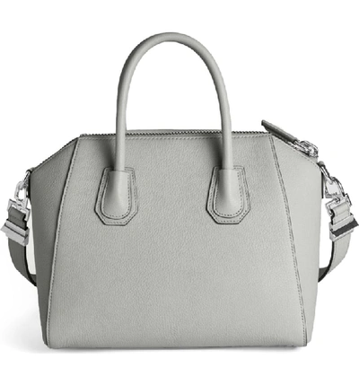 Shop Givenchy 'small Antigona' Sugar Leather Satchel - Grey In Pearl Grey