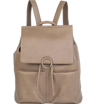 Shop Urban Originals The Thrill Vegan Leather Backpack - Beige In Taupe
