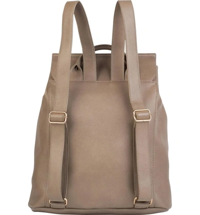 Shop Urban Originals The Thrill Vegan Leather Backpack - Beige In Taupe