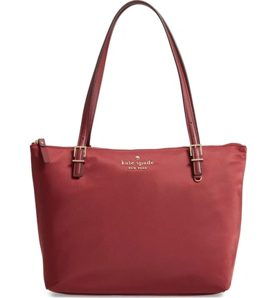 Shop Kate Spade Watson Lane Small Maya Nylon Tote - Red In Dark Currant