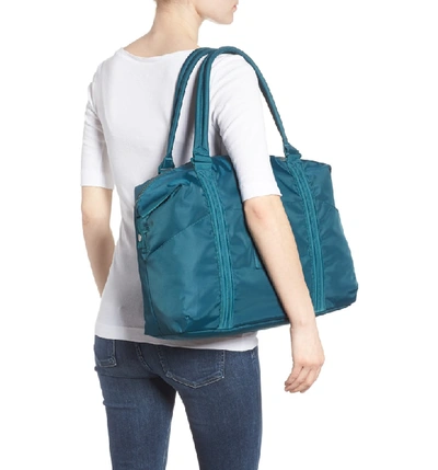 Herschel Supply Co Strand Flight Satin Duffel Bag - Blue In Deep Teal