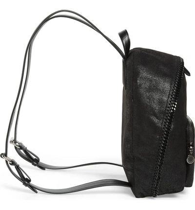 Shop Stella Mccartney Small Falabella Faux Leather Backpack In Black