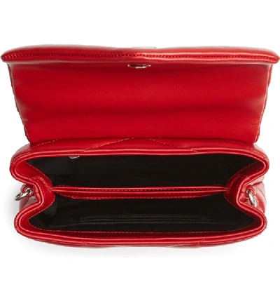 Shop Saint Laurent Toy Loulou Calfskin Leather Crossbody Bag - Red In Rouge Eros