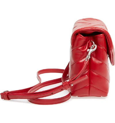 Shop Saint Laurent Toy Loulou Calfskin Leather Crossbody Bag - Red In Rouge Eros