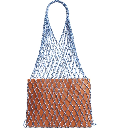 Shop Loeffler Randall Adrienne Net Tote - Brown In Blue/ White/ Camel