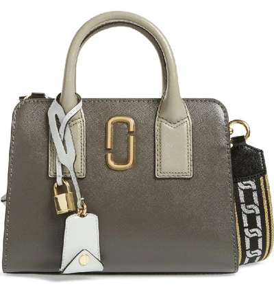 Shop Marc Jacobs Little Big Shot Leather Tote In Graphite Multi